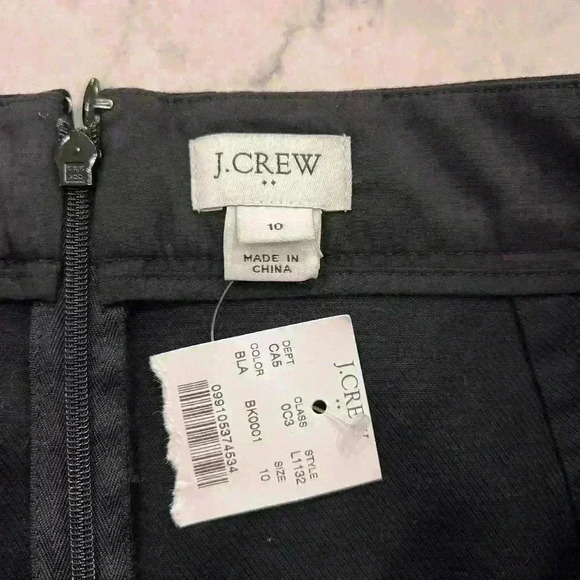 J. Crew Black Pencil Skirt NWT size 10 - Picture 2 of 4